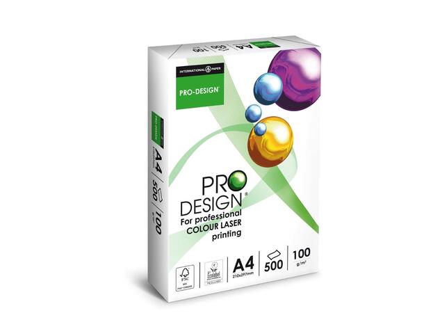 ProDesign A4 100 gr papir for fargeprint 210 x 297 mm (500 ark) 